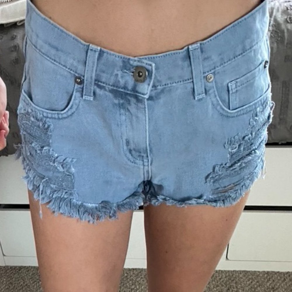 Pistola Light Blue Jean Shorts